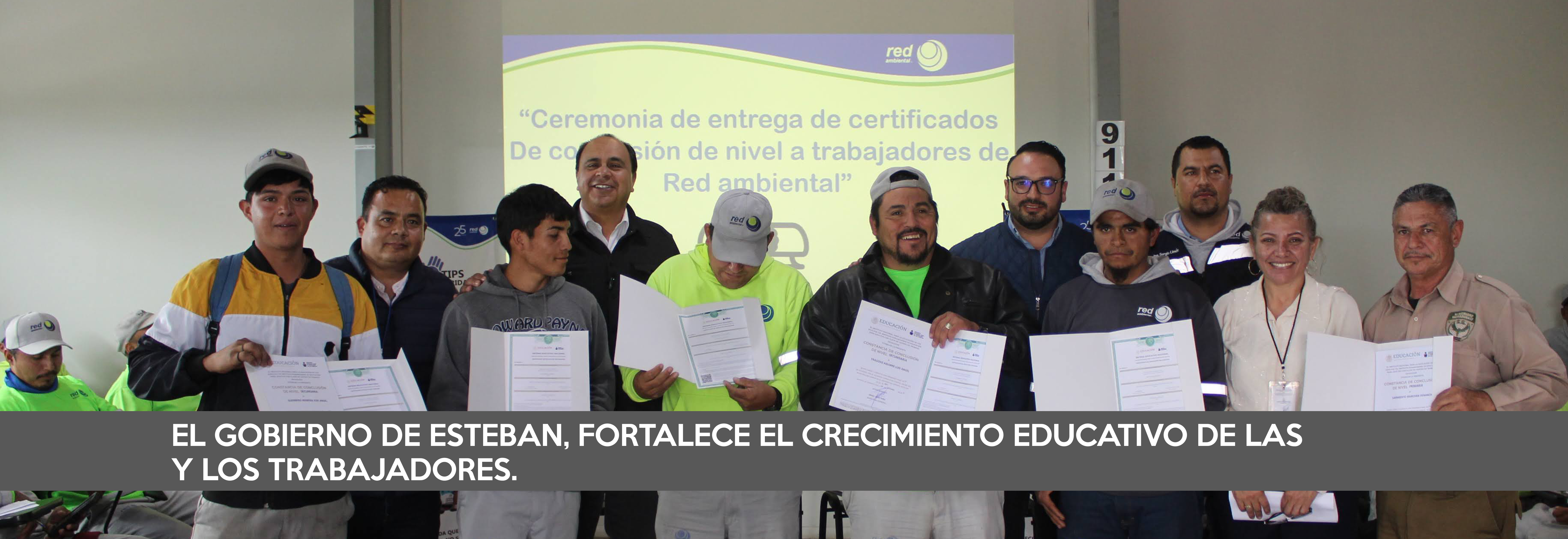 El gobierno de Esteban, fortalece el crecimiento educativo de las y los trabajadores.